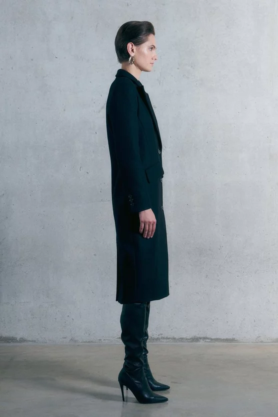 Cheap ๐ฅ Karen Millen Italian Virgin Wool Hourglass Midi ๐งฅ Coat - black ๐ฅ 4 Cheap ๐ฅ Karen Millen Italian Virgin Wool Hourglass Midi ๐งฅ Coat - black ๐ฅ - Image 2