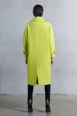 Wholesale 🌟 Karen Millen Italian Virgin Wool Rounded Shoulder Double Breasted 🧥 Coat - lime 🔥 9 Wholesale 🌟 Karen Millen Italian Virgin Wool Rounded Shoulder Double Breasted 🧥 Coat - lime 🔥 -Karen Millen Outlet store bkk06479 lime xl 2