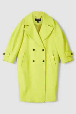 Wholesale 🌟 Karen Millen Italian Virgin Wool Rounded Shoulder Double Breasted 🧥 Coat - lime 🔥 10 Wholesale 🌟 Karen Millen Italian Virgin Wool Rounded Shoulder Double Breasted 🧥 Coat - lime 🔥 -Karen Millen Outlet store bkk06479 lime xl 3
