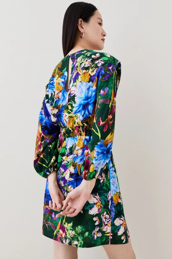 Wholesale 💯 Karen Millen Floral Printed Woven Mini 👗 Dress 🔔 5 Wholesale 💯 Karen Millen Floral Printed Woven Mini 👗 Dress 🔔 - Image 3