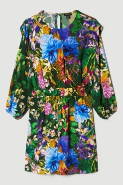 Wholesale 💯 Karen Millen Floral Printed Woven Mini 👗 Dress 🔔 11 Wholesale 💯 Karen Millen Floral Printed Woven Mini 👗 Dress 🔔 -Karen Millen Outlet store bkk06481 floral xl 3