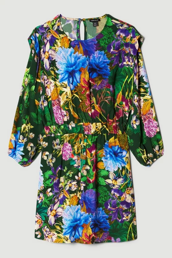 Wholesale 💯 Karen Millen Floral Printed Woven Mini 👗 Dress 🔔 6 Wholesale 💯 Karen Millen Floral Printed Woven Mini 👗 Dress 🔔 - Image 4