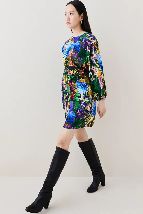 Wholesale 💯 Karen Millen Floral Printed Woven Mini 👗 Dress 🔔 7 Wholesale 💯 Karen Millen Floral Printed Woven Mini 👗 Dress 🔔 - Image 5