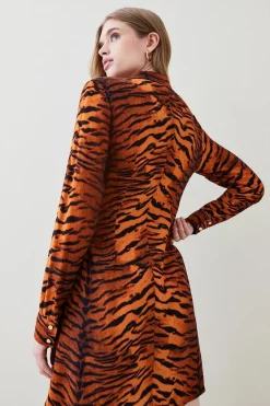 Flash Sale 🔥 Karen Millen Tiger Printed Woven Mini Wrap 👗 Dress - animal 🎉 10 Flash Sale 🔥 Karen Millen Tiger Printed Woven Mini Wrap 👗 Dress - animal 🎉 -Karen Millen Outlet store bkk06488 animal xl 2