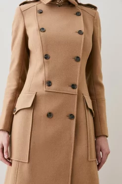 Cheapest 🎁 Karen Millen Italian Virgin Wool Military 🧥 Coat - camel 😀 11 Cheapest 🎁 Karen Millen Italian Virgin Wool Military 🧥 Coat - camel 😀 -Karen Millen Outlet store bkk06494 camel xl 2