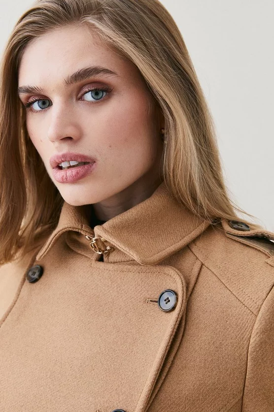 Cheapest 🎁 Karen Millen Italian Virgin Wool Military 🧥 Coat - camel 😀 7 Cheapest 🎁 Karen Millen Italian Virgin Wool Military 🧥 Coat - camel 😀 - Image 5
