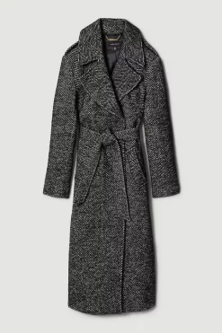 Deals 😀 Karen Millen Italian Herringbone Wool Belted Trench 🧥 Coat ✔️ 13 Deals 😀 Karen Millen Italian Herringbone Wool Belted Trench 🧥 Coat ✔️ -Karen Millen Outlet store bkk06508 black xl 3