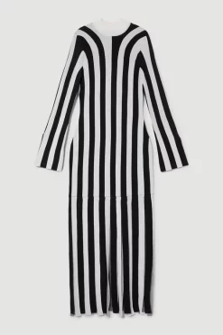Best Pirce โ๏ธ Karen Millen Petite Stripe Knitted Maxi Column ๐ Dress - mono ๐ 11 Best Pirce โ๏ธ Karen Millen Petite Stripe Knitted Maxi Column ๐ Dress - mono ๐ -Karen Millen Outlet store bkk06593 mono xl 3