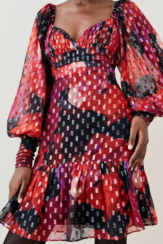 Cheap ๐ Karen Millen Floral Metallic Beaded Cuff Woven Mini ๐ Dress โ๏ธ 3 Cheap ๐ Karen Millen Floral Metallic Beaded Cuff Woven Mini ๐ Dress โ๏ธ