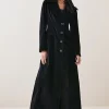 Cheap 🎁 Karen Millen Velvet Longline 🧥 Coat 🔔 -Karen Millen Outlet store bkk06655 black xl