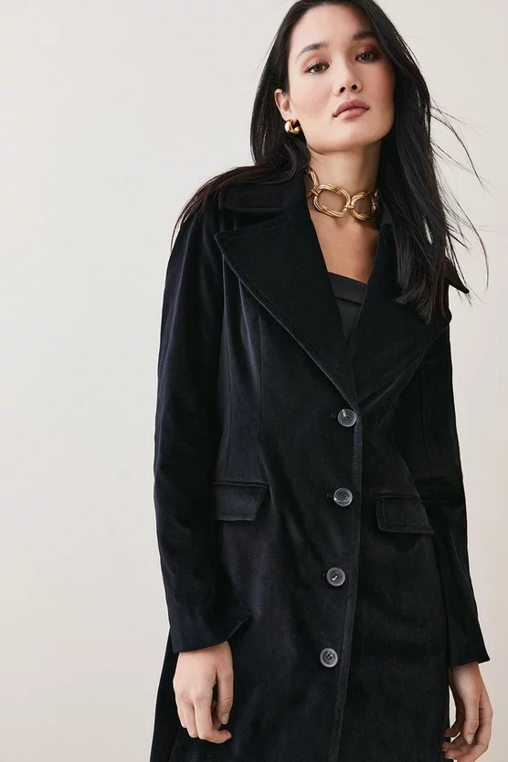 Cheap 🎁 Karen Millen Velvet Longline 🧥 Coat 🔔 4 Cheap 🎁 Karen Millen Velvet Longline 🧥 Coat 🔔 - Image 2