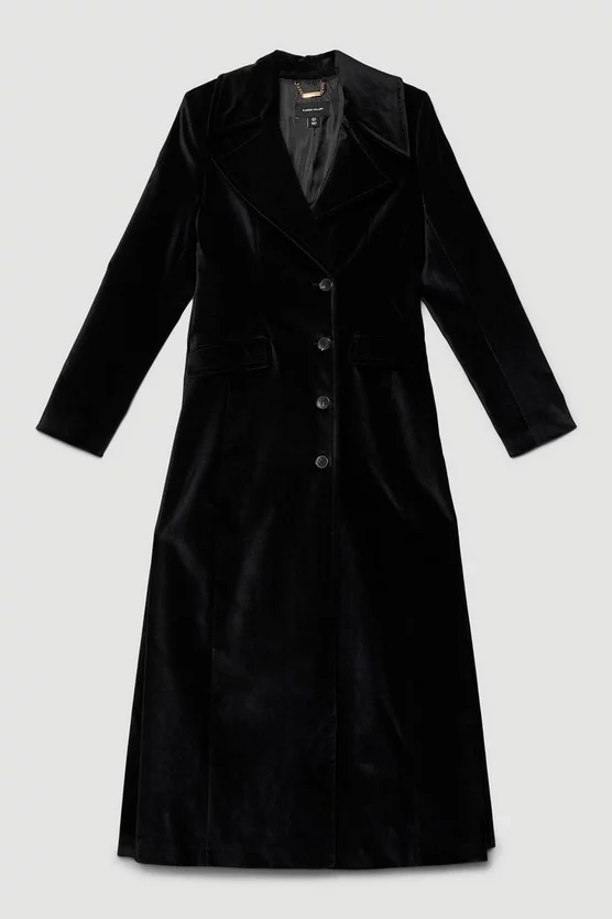 Cheap 🎁 Karen Millen Velvet Longline 🧥 Coat 🔔 6 Cheap 🎁 Karen Millen Velvet Longline 🧥 Coat 🔔 - Image 4