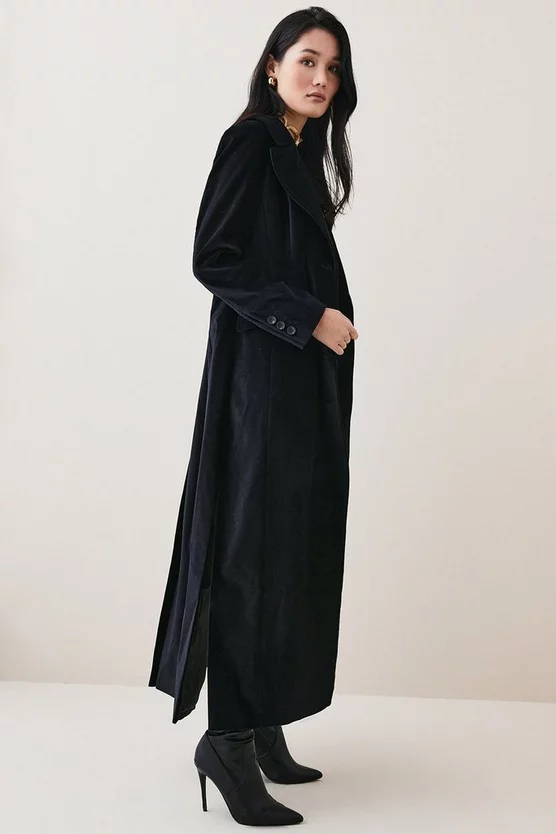 Cheap 🎁 Karen Millen Velvet Longline 🧥 Coat 🔔 7 Cheap 🎁 Karen Millen Velvet Longline 🧥 Coat 🔔 - Image 5