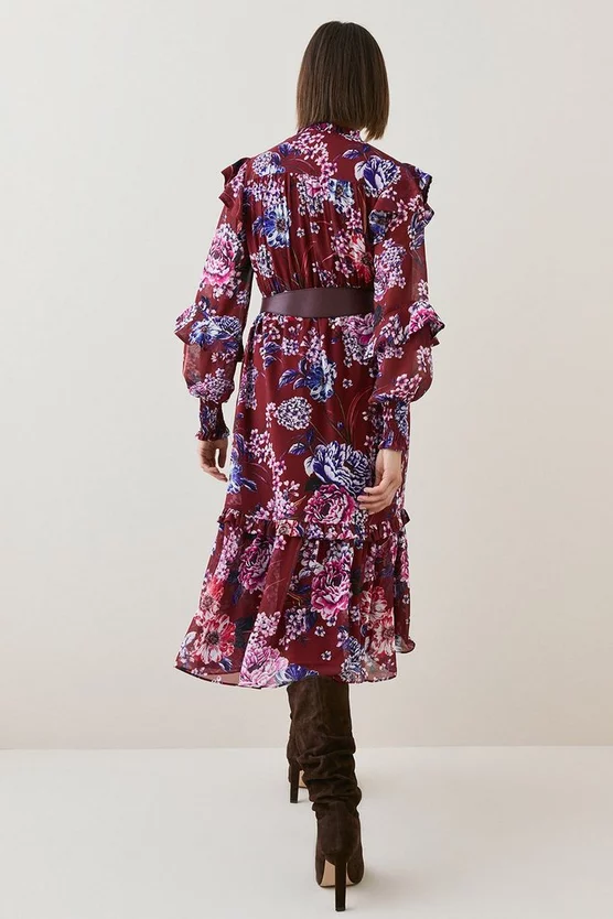 Best Pirce ⌛ Karen Millen Floral Printed Georgette Woven Midi 👗 Dress ⭐ 7 Best Pirce ⌛ Karen Millen Floral Printed Georgette Woven Midi 👗 Dress ⭐ - Image 5