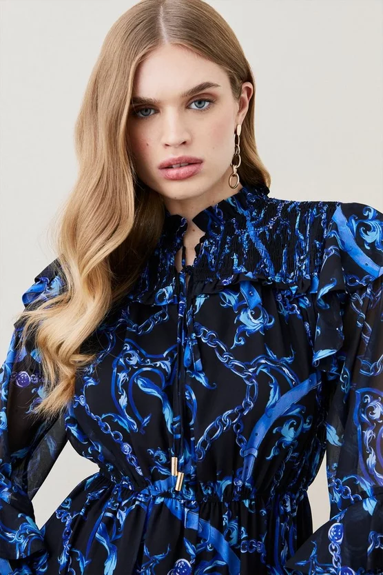 Budget ๐ฅ Karen Millen Chain Printed Georgette Woven Midi ๐ Dress ๐งจ 4 Budget ๐ฅ Karen Millen Chain Printed Georgette Woven Midi ๐ Dress ๐งจ - Image 2