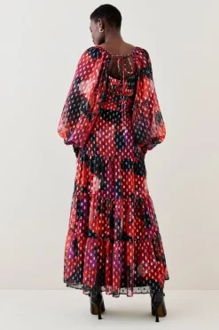 Cheapest 😍 Karen Millen Floral Metallic Beaded Cuff Woven Midi 👗 Dress 👏 12 Cheapest 😍 Karen Millen Floral Metallic Beaded Cuff Woven Midi 👗 Dress 👏 -Karen Millen Outlet store bkk06689 floral xl 4