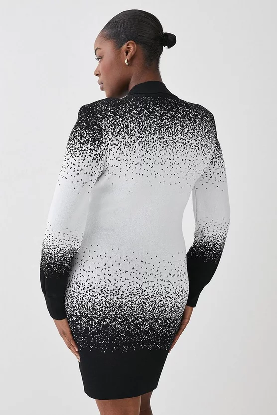 Best Sale 🥰 Karen Millen Plus Size Hotfix Sequin Knit Mini 👗 Dress - mono 🌟 5 Best Sale 🥰 Karen Millen Plus Size Hotfix Sequin Knit Mini 👗 Dress - mono 🌟 - Image 3