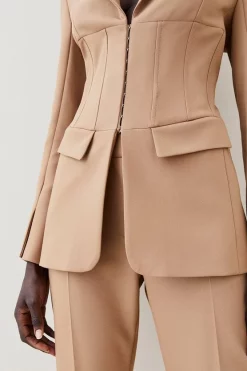 Cheap 💯 Karen Millen Corset Waisted Blazer 🥰 -Karen Millen Outlet store bkk06727 camel xl 2