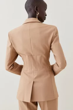Cheap 💯 Karen Millen Corset Waisted Blazer 🥰 -Karen Millen Outlet store bkk06727 camel xl 3