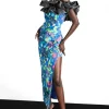 Brand new π Karen Millen Weston Kaleidoscope Print Bardot Maxi π Dress - blue π 1 Brand new π Karen Millen Weston Kaleidoscope Print Bardot Maxi π Dress - blue π -Karen Millen Outlet store bkk06738 blue xl