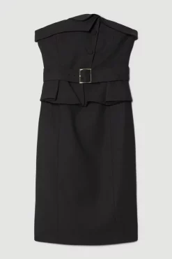 Wholesale ๐งจ Karen Millen Compact Stretch Peplum Midi ๐ Dress โ๏ธ 12 Wholesale ๐งจ Karen Millen Compact Stretch Peplum Midi ๐ Dress โ๏ธ -Karen Millen Outlet store bkk06747 black xl 3