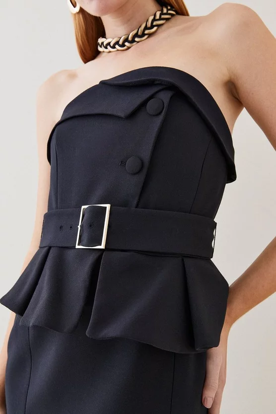 Wholesale ๐งจ Karen Millen Compact Stretch Peplum Midi ๐ Dress โ๏ธ 7 Wholesale ๐งจ Karen Millen Compact Stretch Peplum Midi ๐ Dress โ๏ธ - Image 5