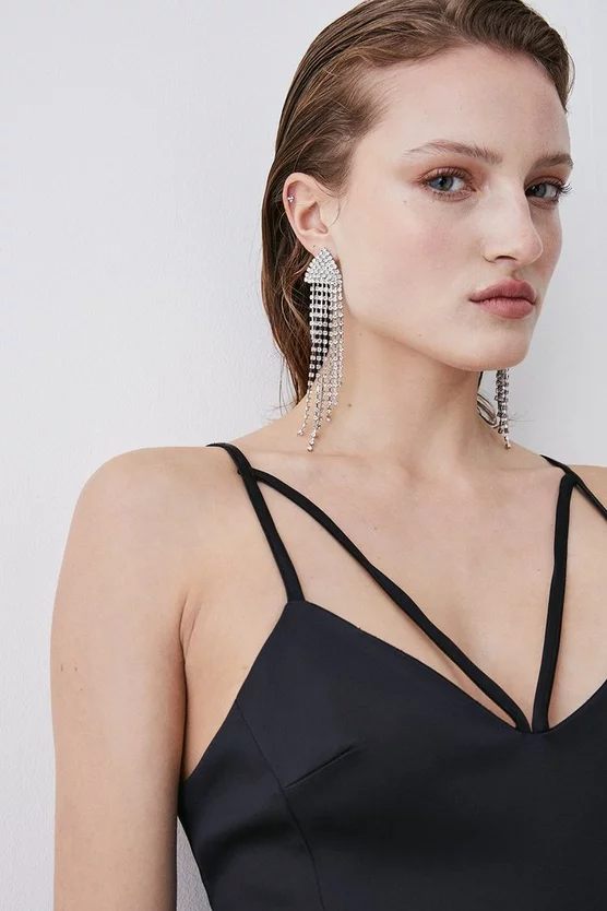 Budget ๐ฅ Karen Millen Italian Structured Satin Pencil Midi ๐ Dress ๐ฅ 4 Budget ๐ฅ Karen Millen Italian Structured Satin Pencil Midi ๐ Dress ๐ฅ - Image 2