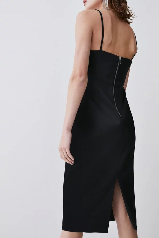 Budget ๐ฅ Karen Millen Italian Structured Satin Pencil Midi ๐ Dress ๐ฅ 7 Budget ๐ฅ Karen Millen Italian Structured Satin Pencil Midi ๐ Dress ๐ฅ - Image 5