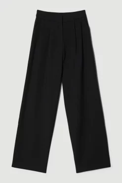 Budget ❤️ Karen Millen Compact Stretch Wide Leg Trouser 😍 -Karen Millen Outlet store bkk06768 black xl 3
