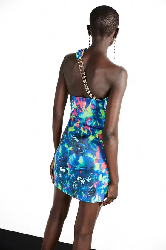 Budget ⭐ Karen Millen Weston Kaleidoscope Print Chain Mini 👗 Dress - multi 😉 5 Budget ⭐ Karen Millen Weston Kaleidoscope Print Chain Mini 👗 Dress - multi 😉 - Image 3