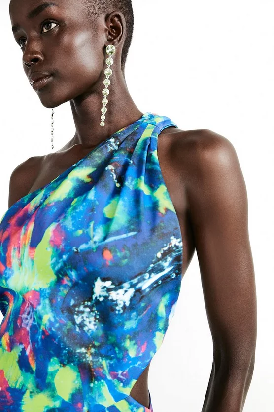 Budget ⭐ Karen Millen Weston Kaleidoscope Print Chain Mini 👗 Dress - multi 😉 8 Budget ⭐ Karen Millen Weston Kaleidoscope Print Chain Mini 👗 Dress - multi 😉 - Image 6