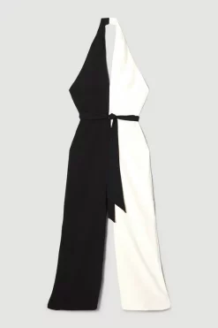 Best Sale 🎁 Karen Millen Soft Tailored Colourblock Crossfront Jumpsuit 🔥 12 Best Sale 🎁 Karen Millen Soft Tailored Colourblock Crossfront Jumpsuit 🔥 -Karen Millen Outlet store bkk06774 mono xl 3