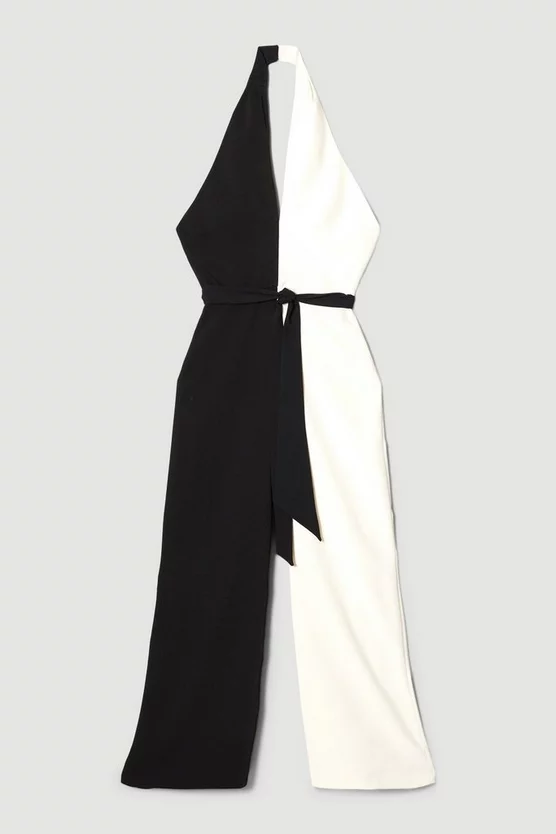 Best Sale 🎁 Karen Millen Soft Tailored Colourblock Crossfront Jumpsuit 🔥 6 Best Sale 🎁 Karen Millen Soft Tailored Colourblock Crossfront Jumpsuit 🔥 - Image 4