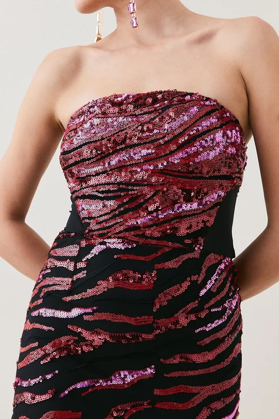 Buy ๐คฉ Karen Millen Abstract Sequin And Embroidery Bandeau ๐ Dress - pink โ๏ธ 4 Buy ๐คฉ Karen Millen Abstract Sequin And Embroidery Bandeau ๐ Dress - pink โ๏ธ - Image 2