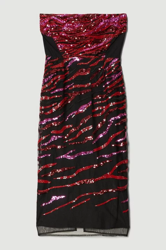 Buy ๐คฉ Karen Millen Abstract Sequin And Embroidery Bandeau ๐ Dress - pink โ๏ธ 6 Buy ๐คฉ Karen Millen Abstract Sequin And Embroidery Bandeau ๐ Dress - pink โ๏ธ - Image 4