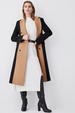Best deal 👏 Karen Millen Italian Virgin Wool Colourblock Tailored 🧥 Coat - mono 🛒 11 Best deal 👏 Karen Millen Italian Virgin Wool Colourblock Tailored 🧥 Coat - mono 🛒 -Karen Millen Outlet store bkk06816 mono xl 2