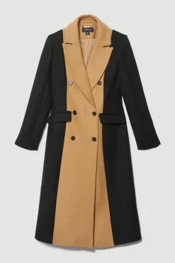 Best deal 👏 Karen Millen Italian Virgin Wool Colourblock Tailored 🧥 Coat - mono 🛒 12 Best deal 👏 Karen Millen Italian Virgin Wool Colourblock Tailored 🧥 Coat - mono 🛒 -Karen Millen Outlet store bkk06816 mono xl 3
