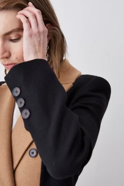 Best deal 👏 Karen Millen Italian Virgin Wool Colourblock Tailored 🧥 Coat - mono 🛒 13 Best deal 👏 Karen Millen Italian Virgin Wool Colourblock Tailored 🧥 Coat - mono 🛒 -Karen Millen Outlet store bkk06816 mono xl 4