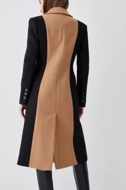 Best deal 👏 Karen Millen Italian Virgin Wool Colourblock Tailored 🧥 Coat - mono 🛒 14 Best deal 👏 Karen Millen Italian Virgin Wool Colourblock Tailored 🧥 Coat - mono 🛒 -Karen Millen Outlet store bkk06816 mono xl 5