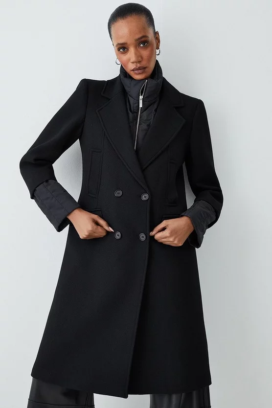 Discount ๐ฅ Karen Millen Italian Virgin Wool Hybrid Puffer ๐งฅ Coat - black โญ 3 Discount ๐ฅ Karen Millen Italian Virgin Wool Hybrid Puffer ๐งฅ Coat - black โญ