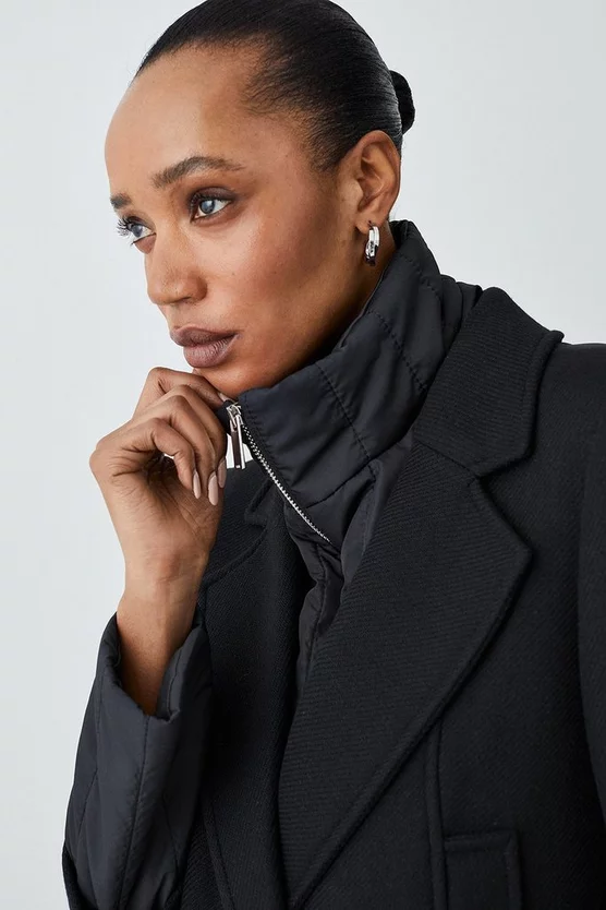 Discount ๐ฅ Karen Millen Italian Virgin Wool Hybrid Puffer ๐งฅ Coat - black โญ 4 Discount ๐ฅ Karen Millen Italian Virgin Wool Hybrid Puffer ๐งฅ Coat - black โญ - Image 2