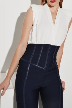 Wholesale ❤️ Karen Millen Bandage And Georgette Corset Style Jumpsuit - navy 😍 9 Wholesale ❤️ Karen Millen Bandage And Georgette Corset Style Jumpsuit - navy 😍 -Karen Millen Outlet store bkk06847 navy xl 1