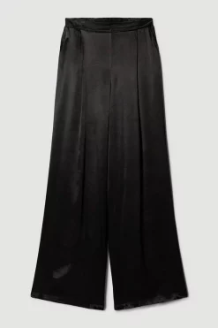 Buy โ Karen Millen Viscose Satin Wide Leg Woven Trousers ๐ 14 Buy โ Karen Millen Viscose Satin Wide Leg Woven Trousers ๐ -Karen Millen Outlet store bkk06866 black xl 3