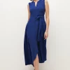 Buy โ Karen Millen Compact Stretch Viscose Waterfall Midi ๐ Dress โ 1 Buy โ Karen Millen Compact Stretch Viscose Waterfall Midi ๐ Dress โ -Karen Millen Outlet store bkk06904 blue xl