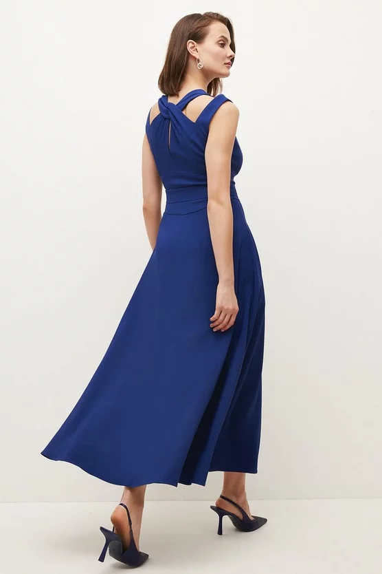 Buy ⌛ Karen Millen Compact Stretch Viscose Waterfall Midi 👗 Dress ⌛ 5 Buy ⌛ Karen Millen Compact Stretch Viscose Waterfall Midi 👗 Dress ⌛ - Image 3