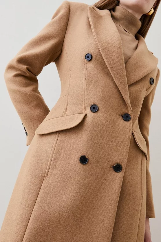 Flash Sale 🔥 Karen Millen Italian Virgin Wool Hourglass Midi 🧥 Coat - camel 😍 4 Flash Sale 🔥 Karen Millen Italian Virgin Wool Hourglass Midi 🧥 Coat - camel 😍 - Image 2
