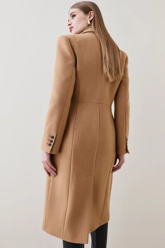 Flash Sale 🔥 Karen Millen Italian Virgin Wool Hourglass Midi 🧥 Coat - camel 😍 5 Flash Sale 🔥 Karen Millen Italian Virgin Wool Hourglass Midi 🧥 Coat - camel 😍 - Image 3