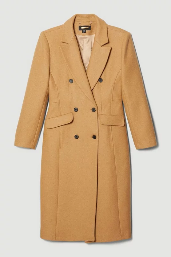 Flash Sale 🔥 Karen Millen Italian Virgin Wool Hourglass Midi 🧥 Coat - camel 😍 6 Flash Sale 🔥 Karen Millen Italian Virgin Wool Hourglass Midi 🧥 Coat - camel 😍 - Image 4