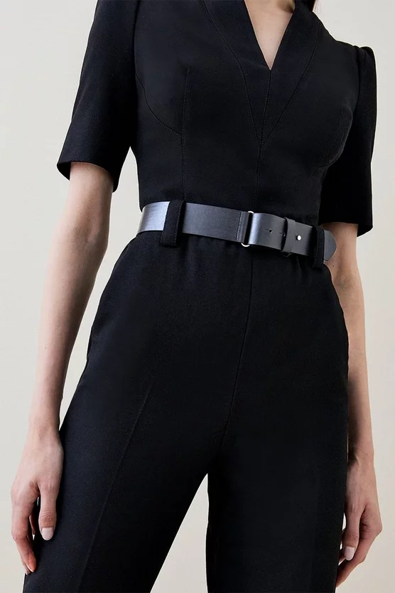 Flash Sale โญ Karen Millen Petite Structured Crepe Forever Belt Jumpsuit - black ๐ 3 Flash Sale โญ Karen Millen Petite Structured Crepe Forever Belt Jumpsuit - black ๐ - Image 2