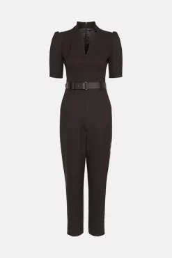 Flash Sale โญ Karen Millen Petite Structured Crepe Forever Belt Jumpsuit - black ๐ 9 Flash Sale โญ Karen Millen Petite Structured Crepe Forever Belt Jumpsuit - black ๐ -Karen Millen Outlet store bkk06916 black xl 4